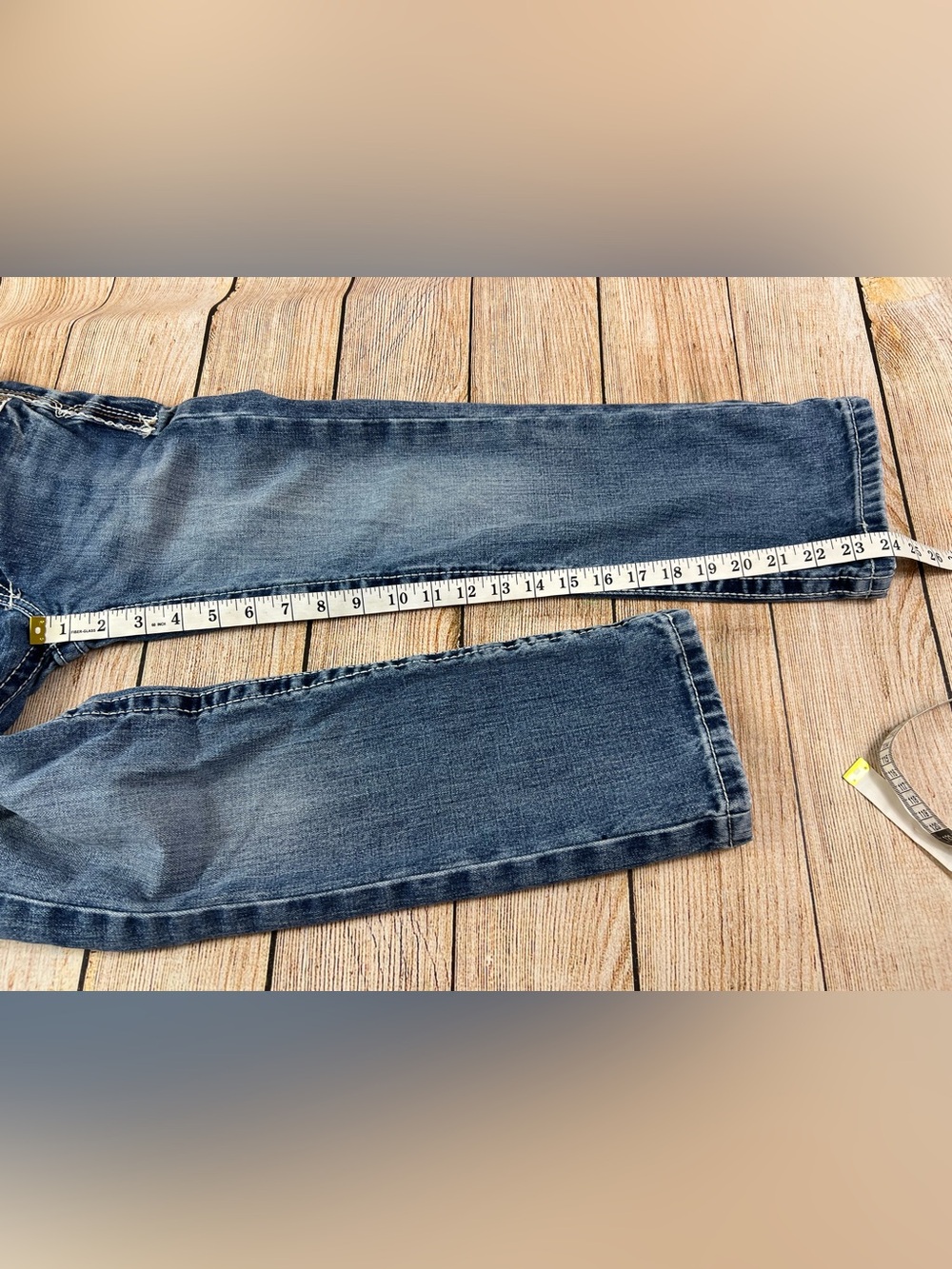 Ariat Western B4 Coltrane Relaxed Bootcut Denim Blue Jeans Boys Size 8 - Picture 7 of 9